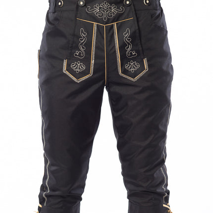 Lederhosen Lang nero e bretelle