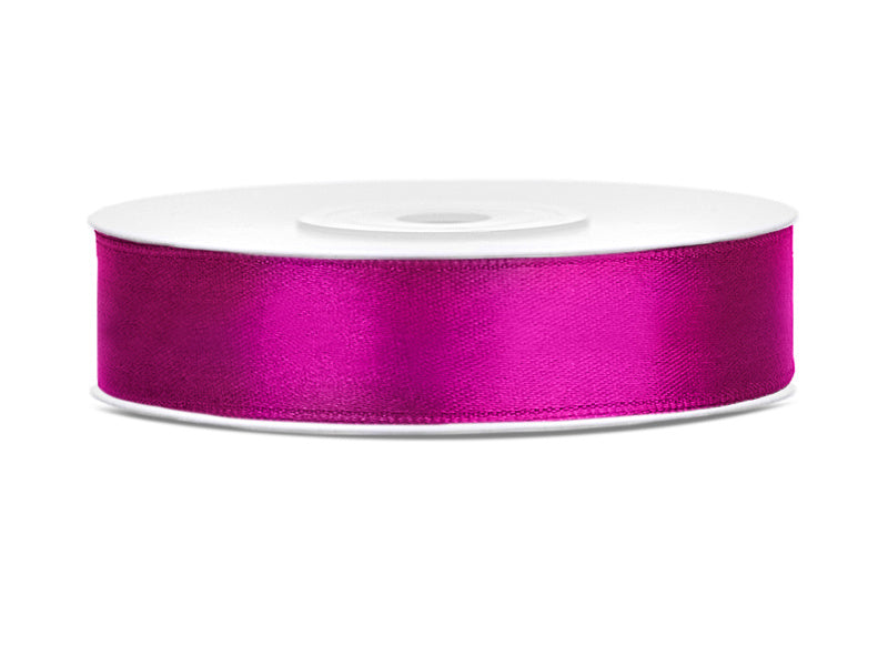 Nastro di raso fucsia 12mm 25m