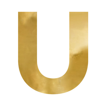 Specchio lettera U Oro 61cm