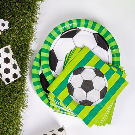 Piatti da calcio bianco nero 23cm 8pz