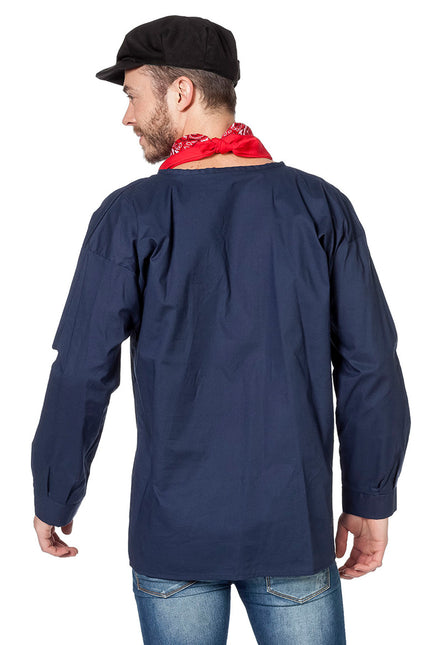 Smock da contadino uomo blu