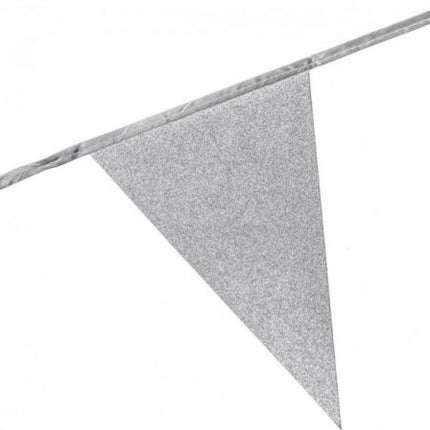 Ghirlande glitterate argento 6m