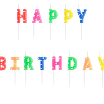 Candele Buon Compleanno Colorate 2,5 cm 13 pezzi