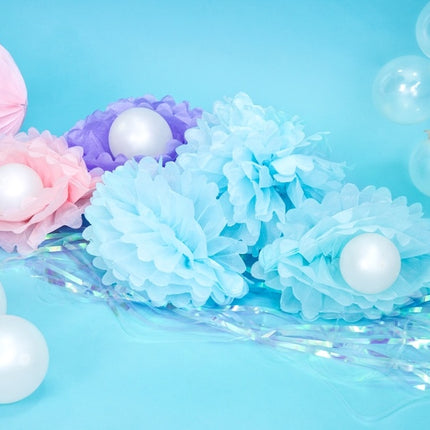 Pompon blu cielo 25 cm