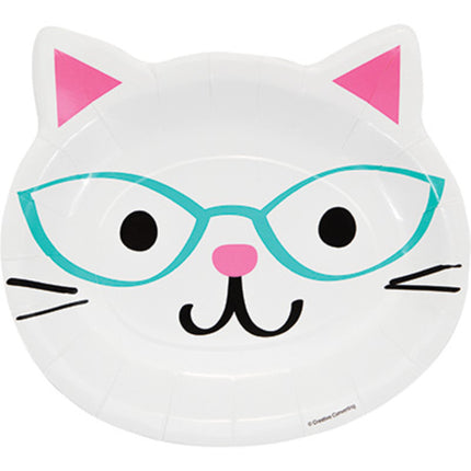 Piatti colorati Party Cats 23cm 8 pezzi