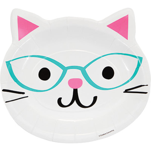 Piatti colorati Party Cats 23cm 8 pezzi