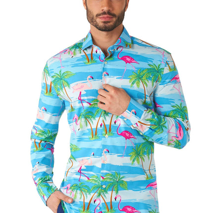 Camicia Hawaii Flamingo Uomo <tc>OppoSuits</tc>