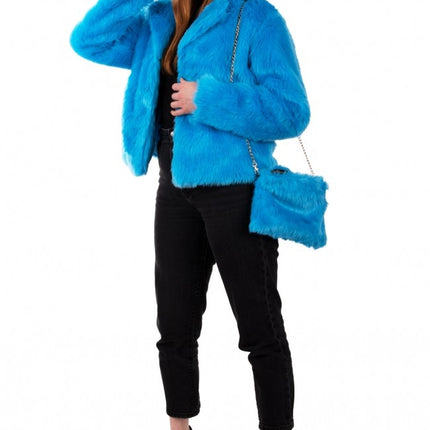Fascia per capelli in peluche blu