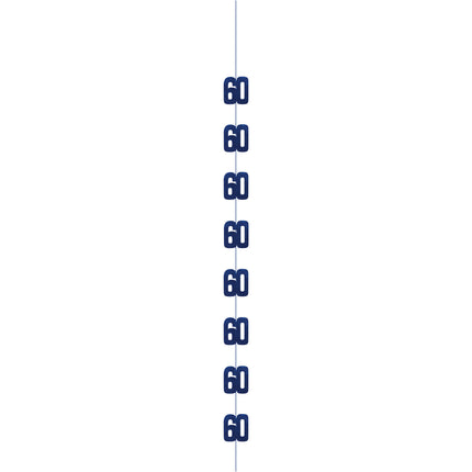 60 Anni Decorazione appesa Blu 1,52m