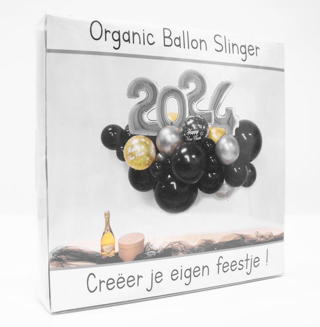 Kit di palloncini fai-da-te Capodanno argento organico