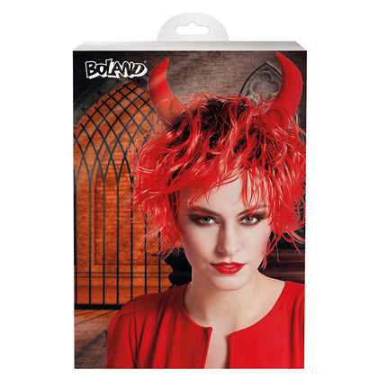Parrucca di Halloween riccia rossa