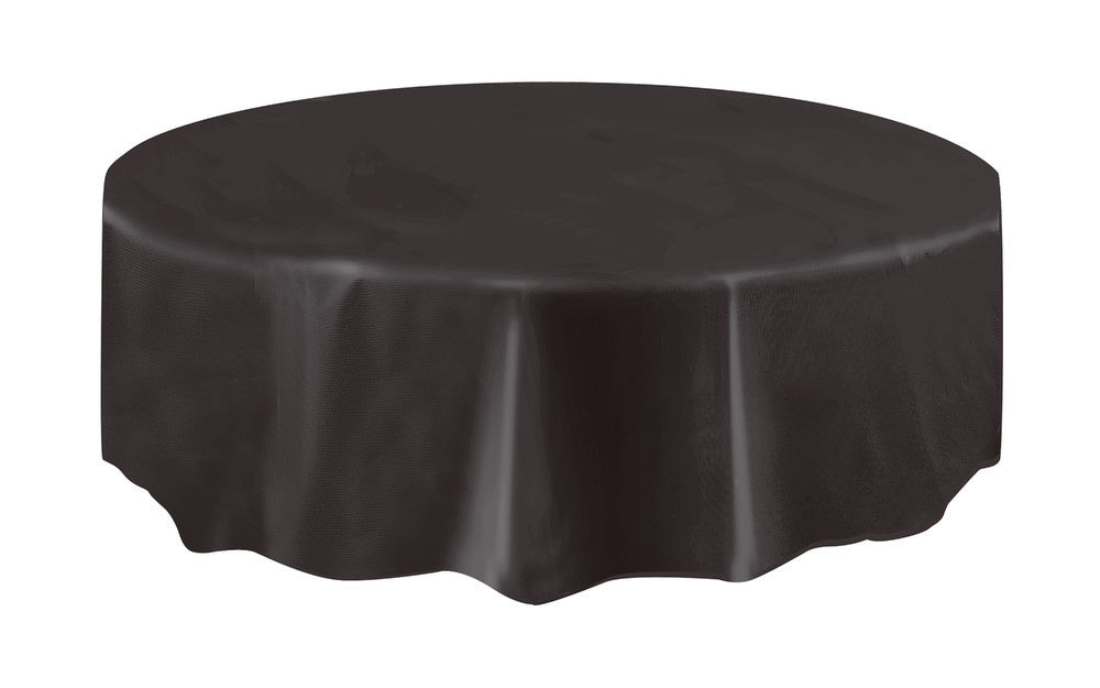 Tovaglia nera rotonda compatta 2,13 m