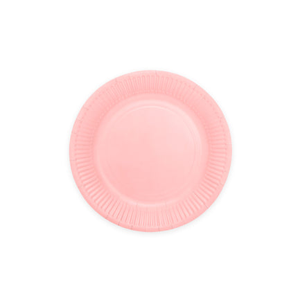 Piatti di carta rosa 18cm 20pz