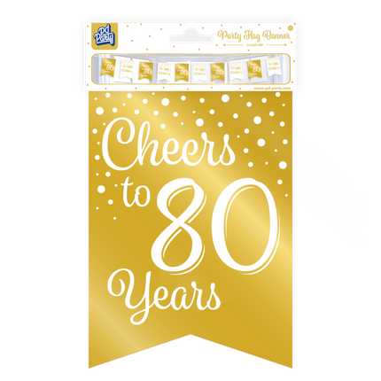 Striscione 80 Anni Oro Bianco 6m