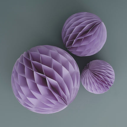 Nido d'ape viola 3 pezzi