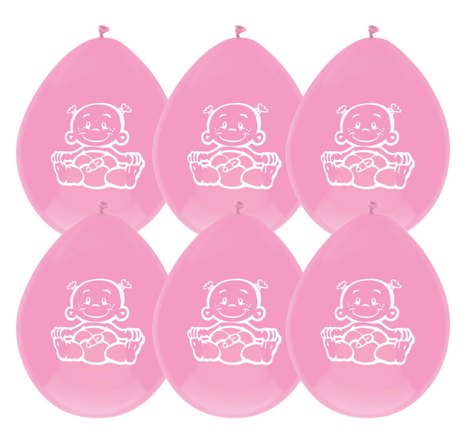 Palloncini nascita bambina 25cm 6pz