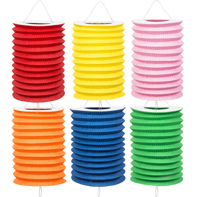 Lanterne colorate da 16 cm 12 pezzi