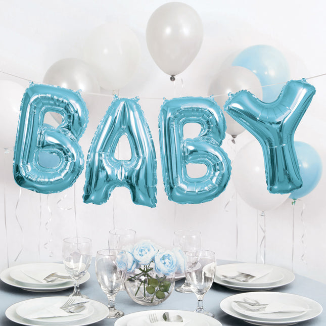 Palloncino in foil Baby Blue 35cm
