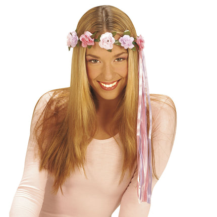 Cerchietto per capelli a fiori viola