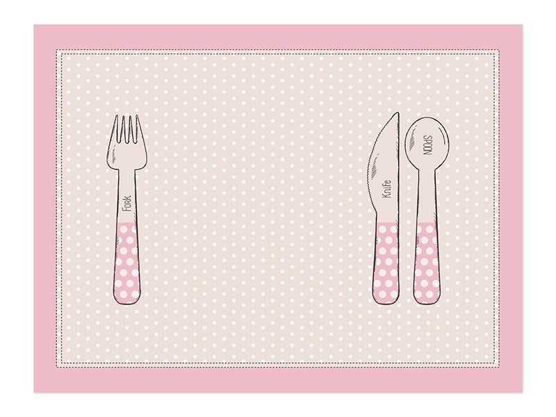 Tovagliette rosa nero 40cm 6 pezzi