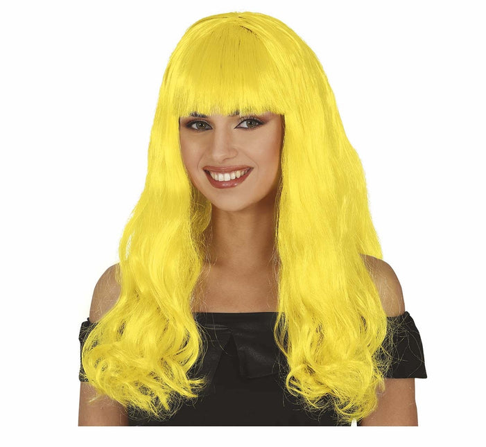Parrucca gialla capelli lunghi