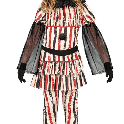 Costume di Halloween da clown dell'orrore per bambina