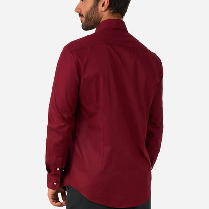 Camicia rossa Bordeaux Uomo <tc>OppoSuits</tc>