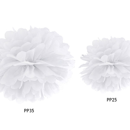 Pompon bianco 25 cm