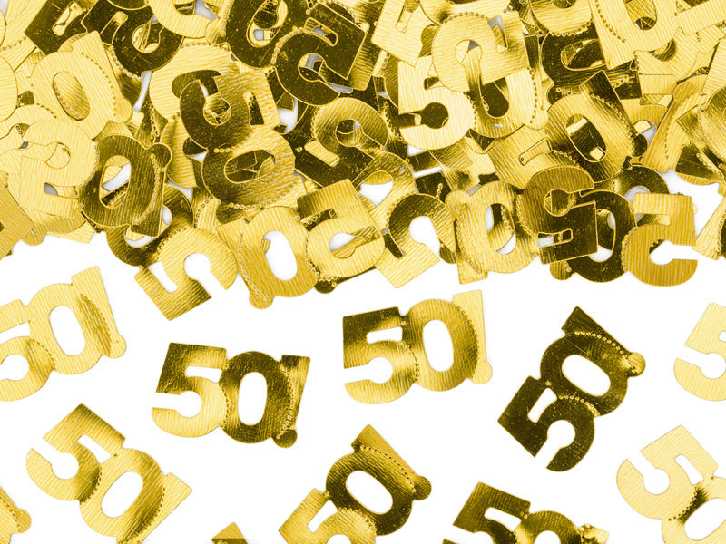 Coriandoli da tavolo 50 anni oro