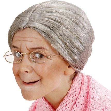 Parrucca grigia nonna bambino