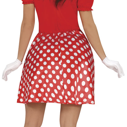Costume da Minnie Mouse Rosso Bianco Donna