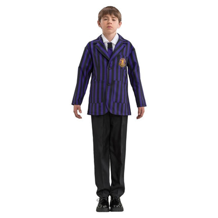 Costume Mercoledì Uniforme scolastica Nero/Viola Ragazzo