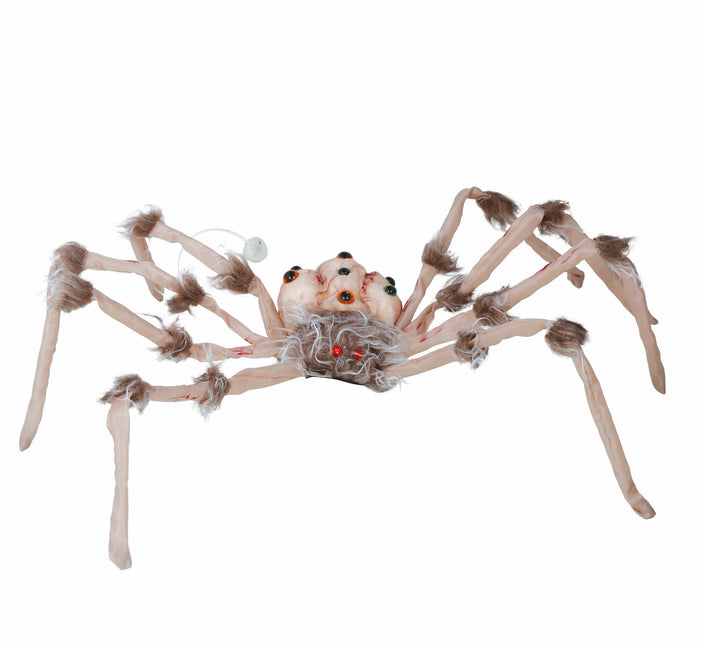 Ragno finto di Halloween con luce 80 cm