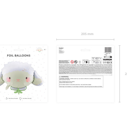 Palloncino ad elio Sheep vuoto 67 cm