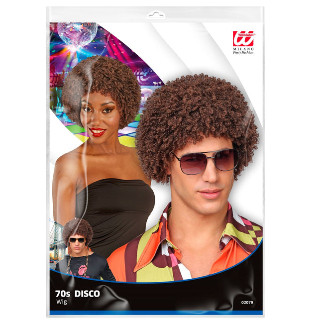 Parrucca Disco 70S Marrone