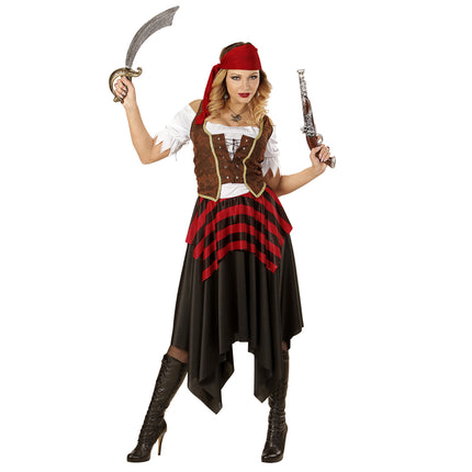 Abito da pirata rosso da donna