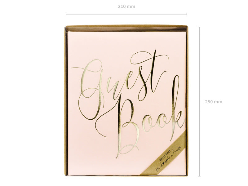 Libro degli ospiti rosa 24,5 cm