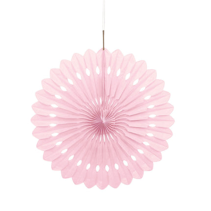 Ventaglio di carta rosa chiaro 40 cm