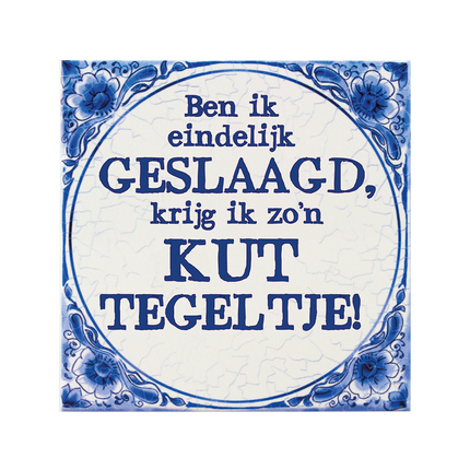 Piastrella blu Delft Fica di successo 14,5 cm