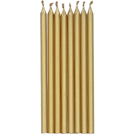 Candele dorate 10cm 12pz