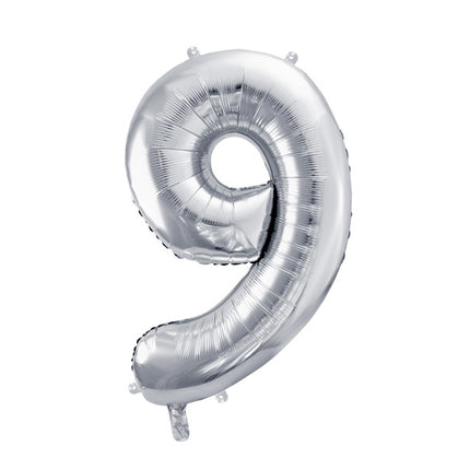 Palloncino a 9 anni Silver vuoto 72 cm