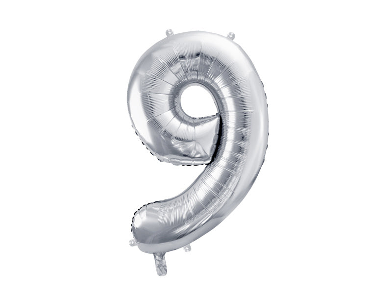 Palloncino a 9 anni Silver vuoto 72 cm