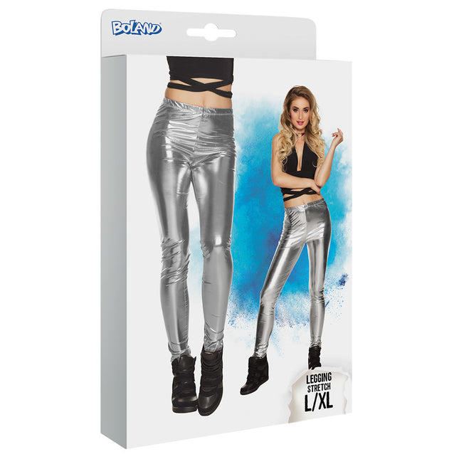 Legging argento metallizzato L-XL