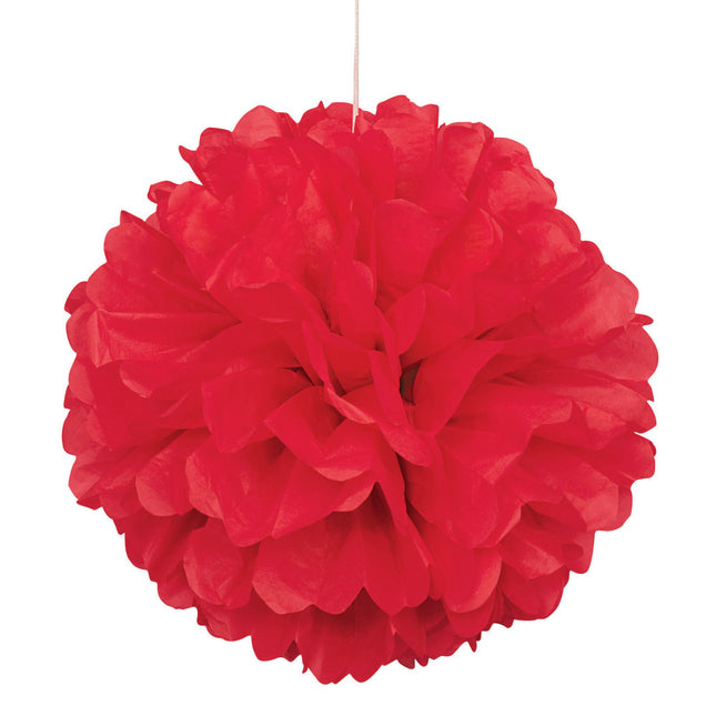 Pompon rosso 40 cm