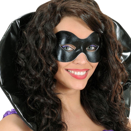 Maschera per gli occhi nera elastica