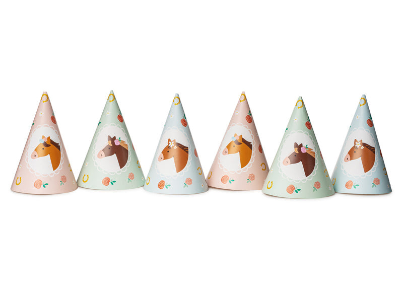Cappelli da festa a forma di cavallo 16 cm 6 pezzi