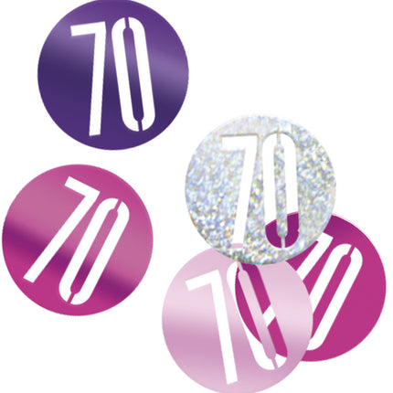 Coriandoli da tavola 70 anni Rosa 14gr