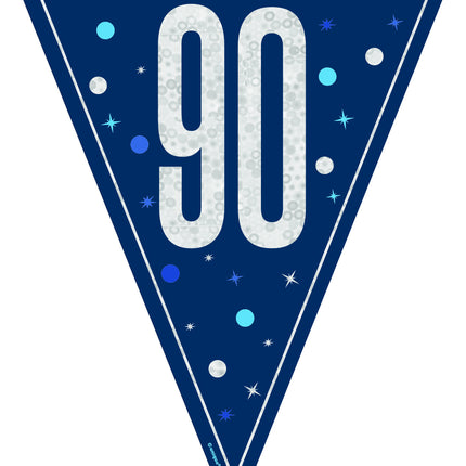 90 Anni Ghirlanda Blu 2,5 m