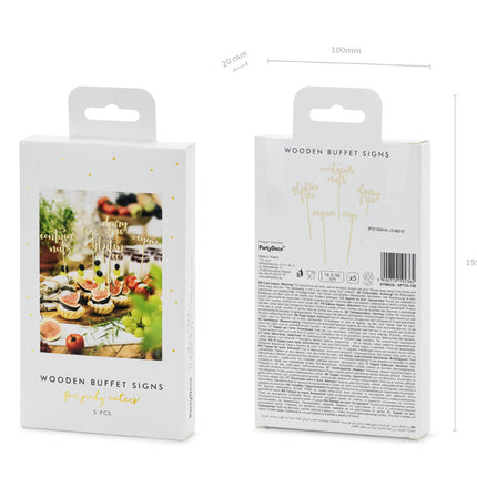 Cake toppers Ingredienti 16cm 5pz