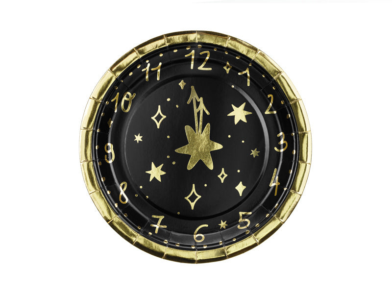 Etichette per bevande di Capodanno Orologio 6 pezzi